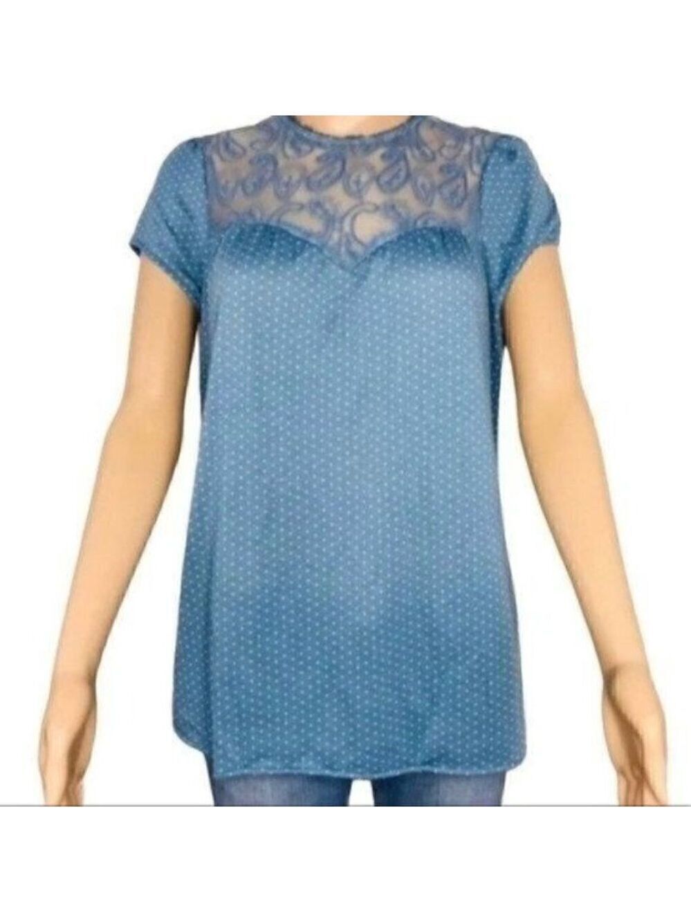 Eden & Olivia Women's Polka Dot blouse size small